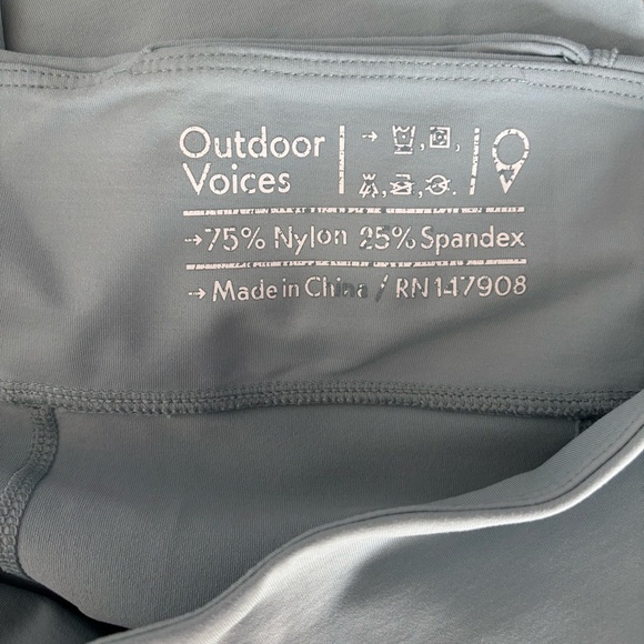 Outdoor Voices Teal Blue High Rise Leggings Athletic Active Wear Workout Gym - Picture 8 of 8